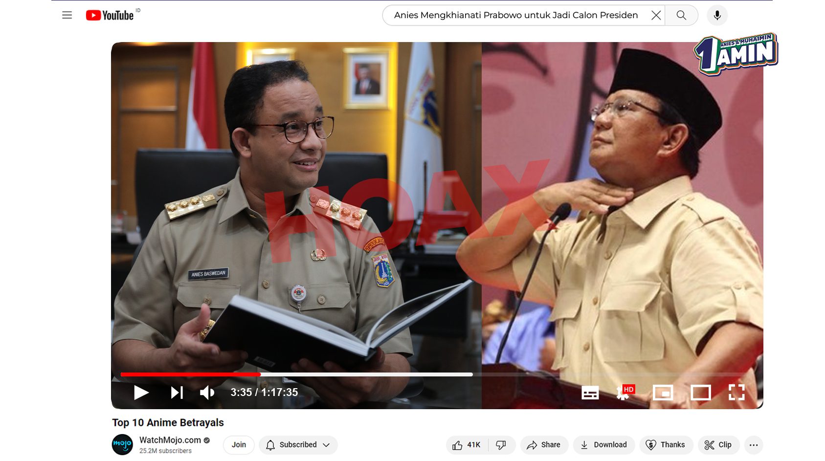 Anies Mengkhianati Prabowo untuk Jadi Calon Presiden