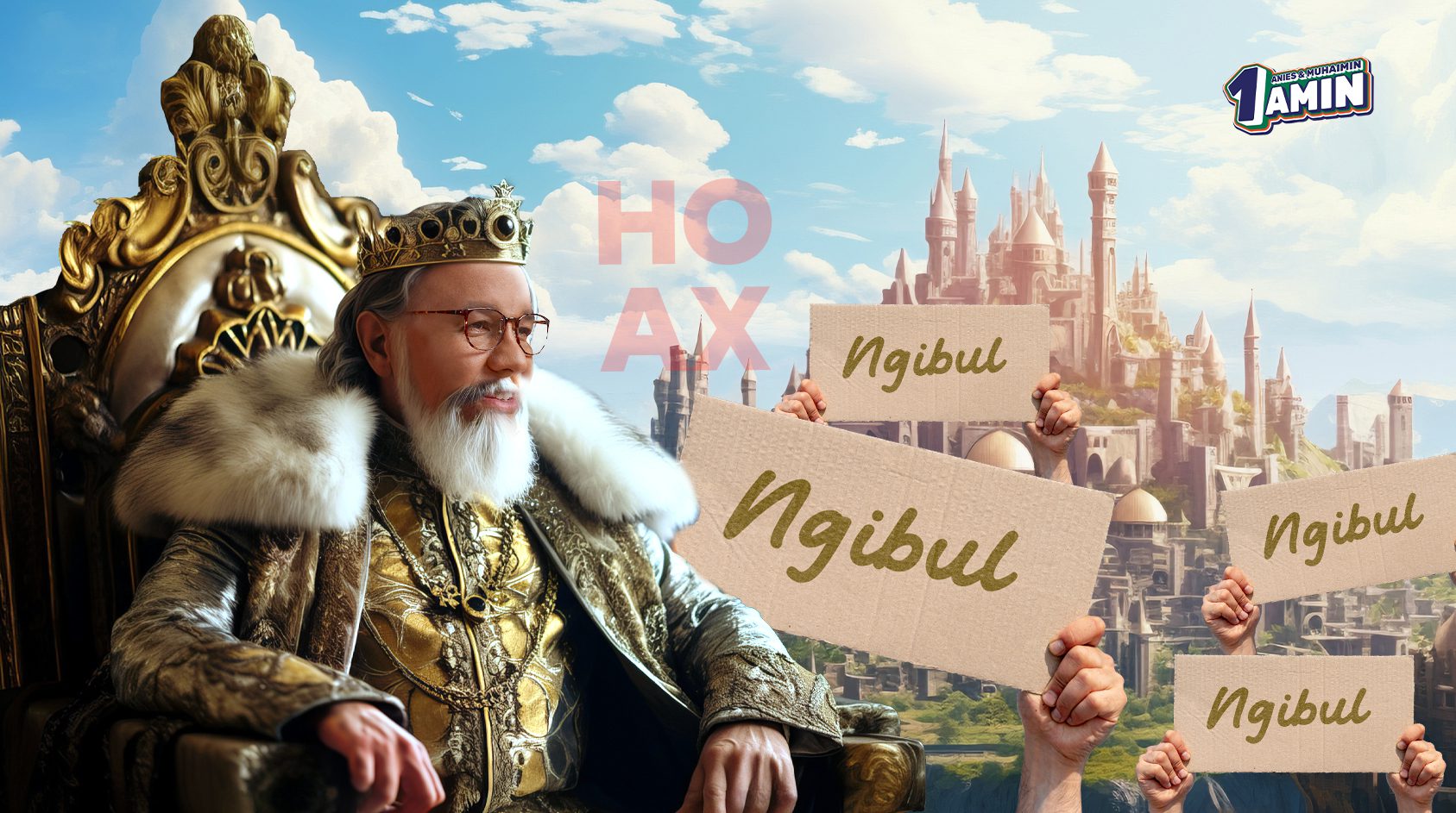 Beredar Foto Anies “The King of Ngibul” di Media Sosial