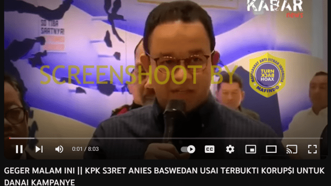 Hoax anies dituduh korupsi dana kampanye
